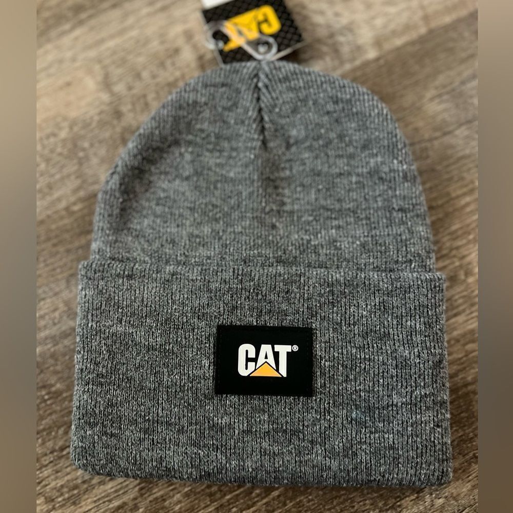 Caterpillar CAT Label Cuff Beanie- Gray